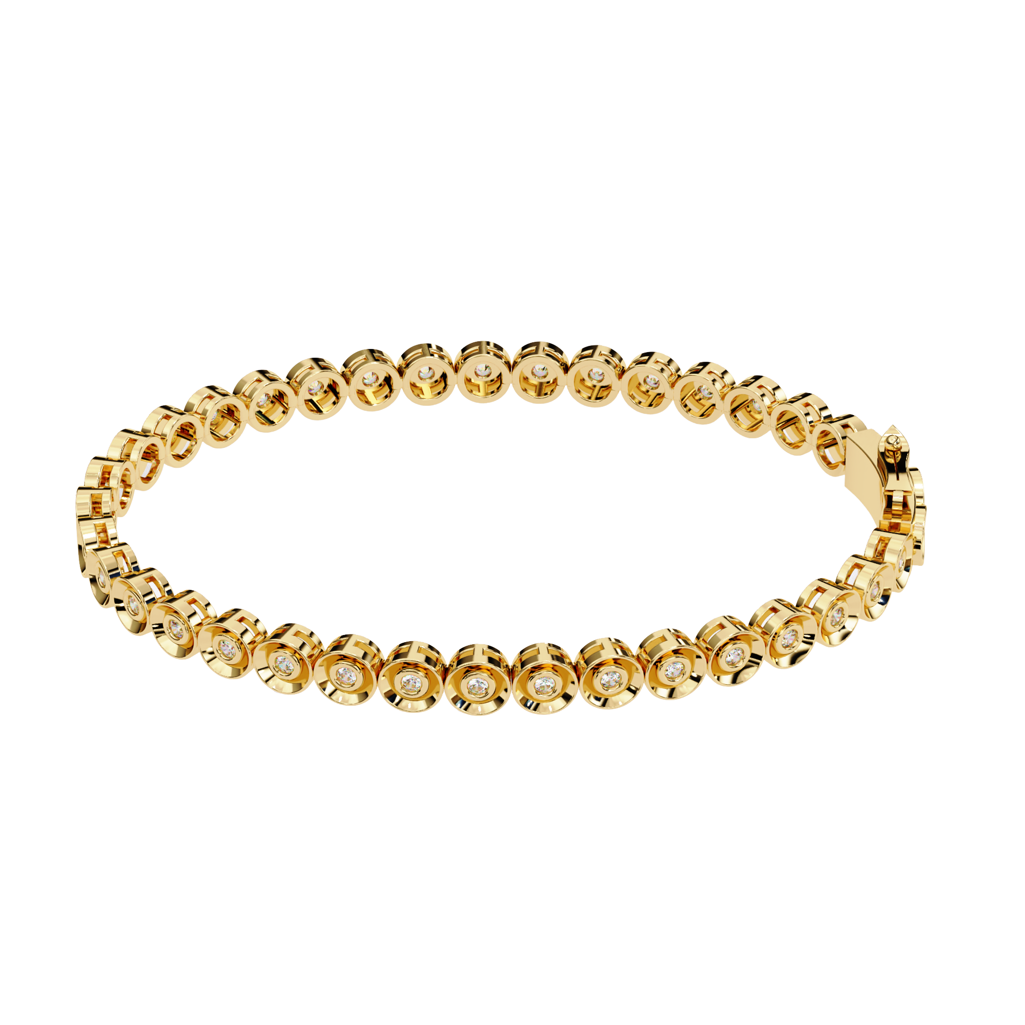 Solitairekart 0.59ct Round Cut Natural Diamond Bracelet-HI Color. VS-SI Clarity